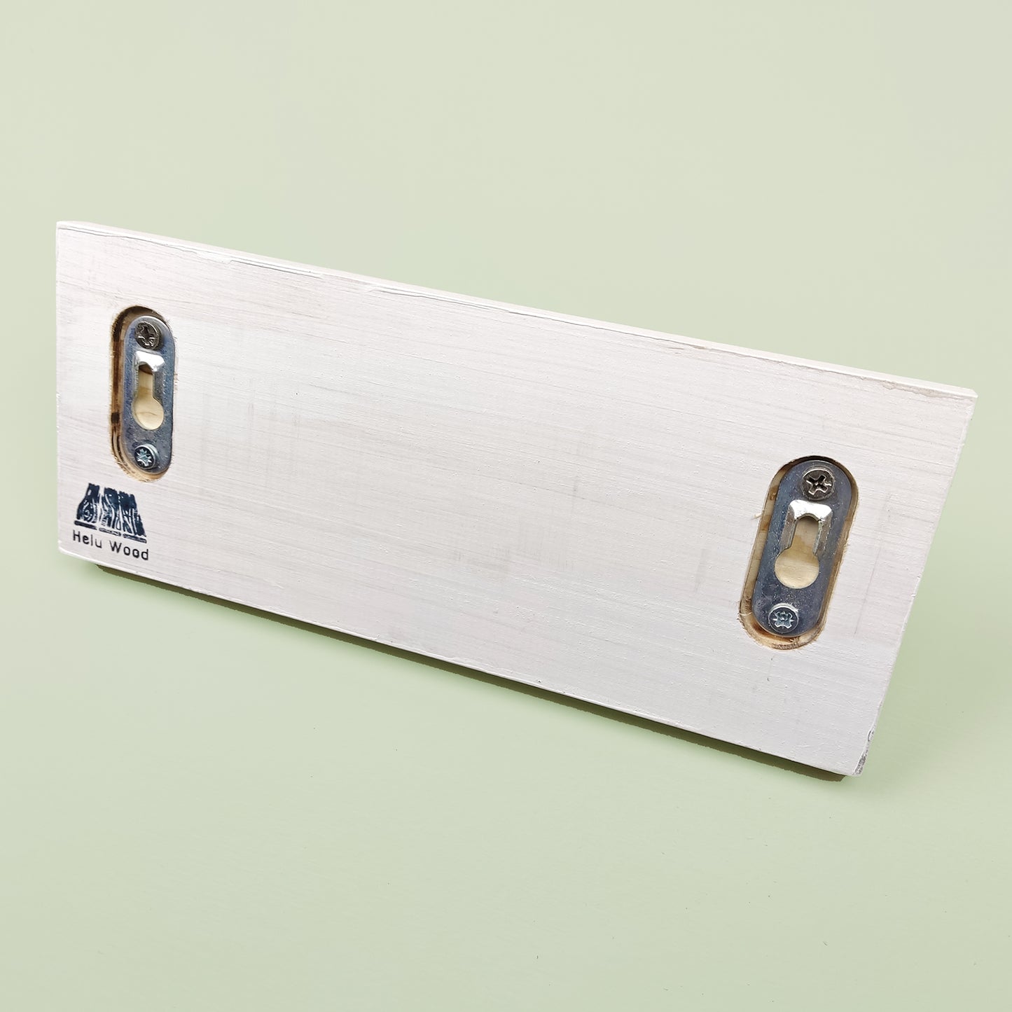 Floating Wooden Key Rack in White Chalk Paint with Hidden Fixings - Made to Order