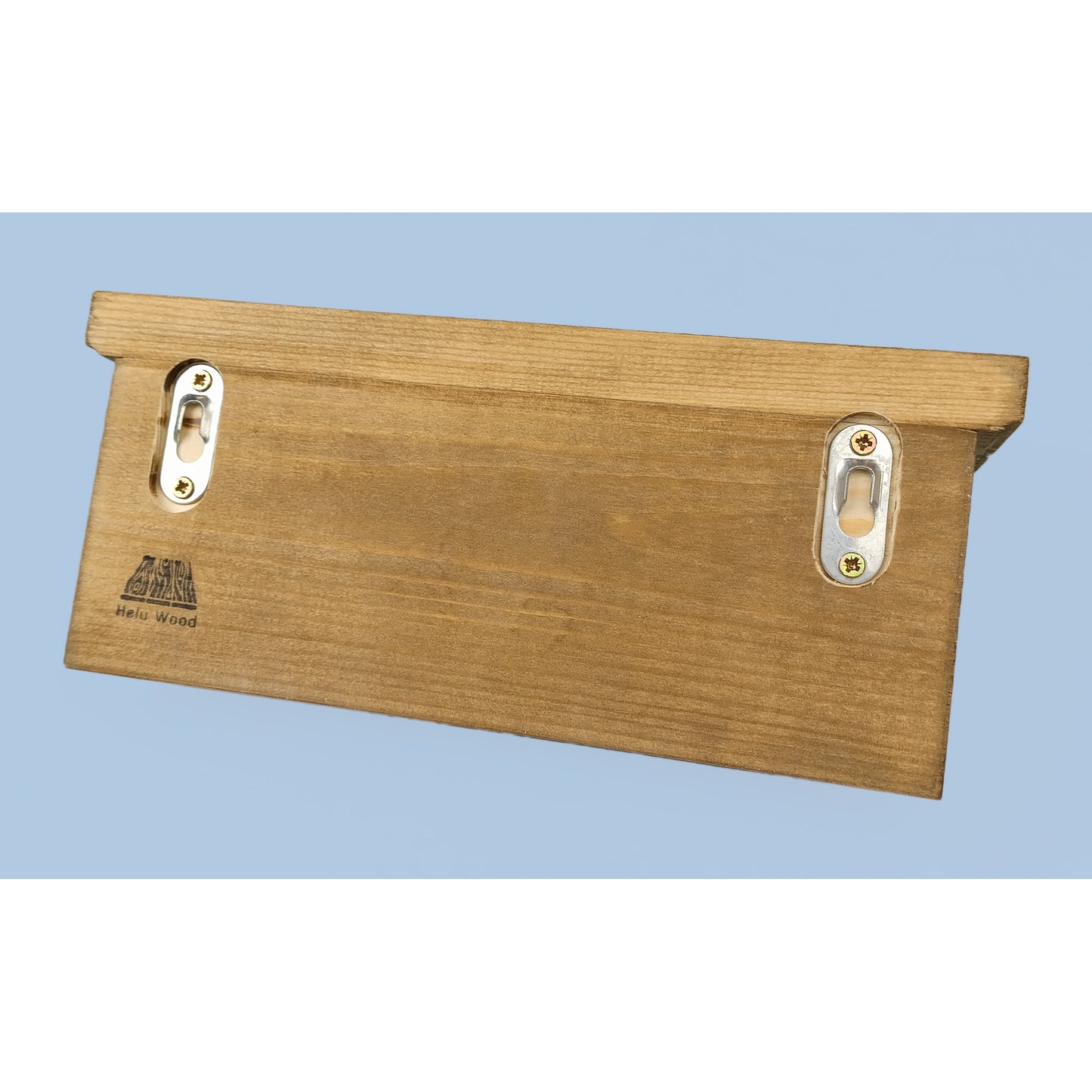 Floating Key Rack in Cotton White/Sage Green/Oak Stain with Shelf and Hidden Fixings - Design 2 -Made To Order