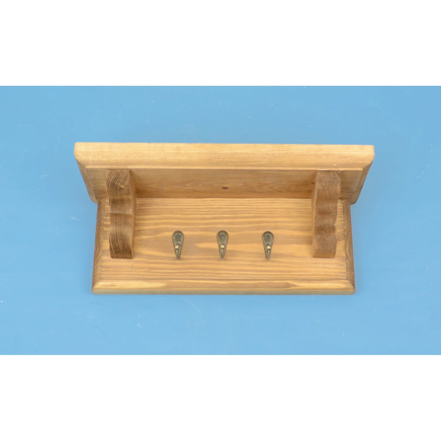 Key Rack with Shelf and Hidden Fixings in an Oak Stain and Oiled Finish - Made to Order