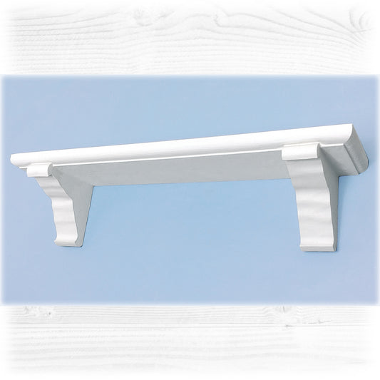 Wooden Shelf in White with Hidden Fixings - Design 2 - Made to Order